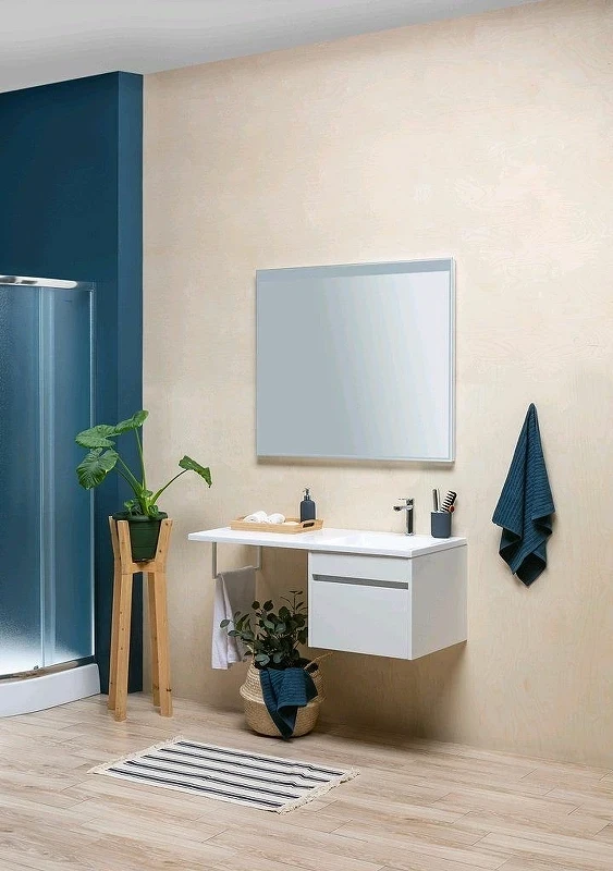 Тумба с раковиной Aquanet Токио 130 R 239218 подвесная Белая МДФ / ЛДСП