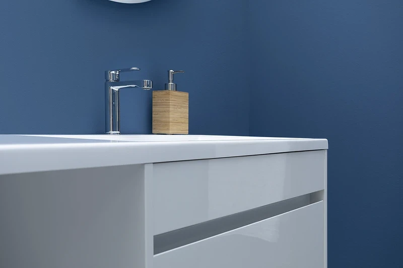 Тумба с раковиной Aquanet Токио 130 R 239218 подвесная Белая МДФ / ЛДСП