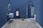 Тумба с раковиной Aquanet Токио 130 R 239218 подвесная Белая МДФ / ЛДСП