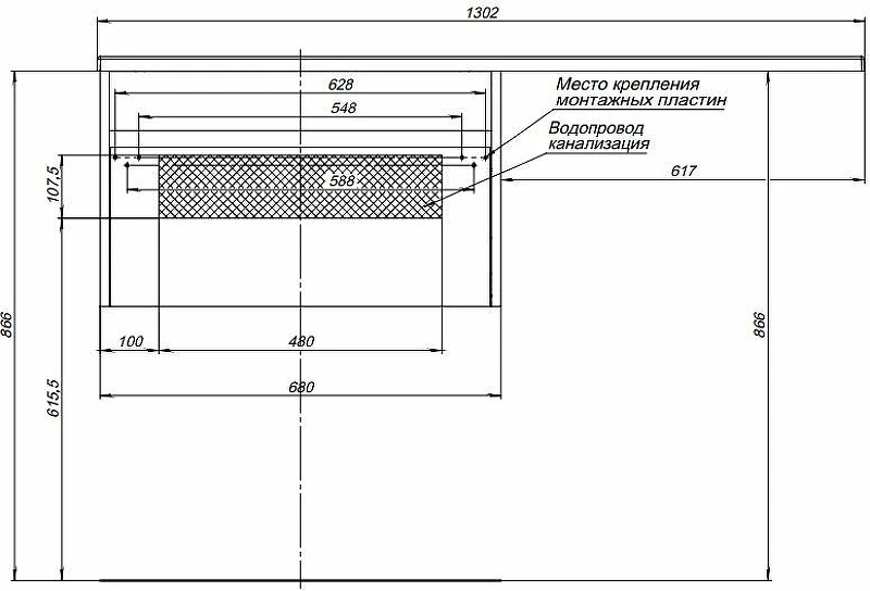 Тумба с раковиной Aquanet Токио 130 R 239218 подвесная Белая МДФ / ЛДСП