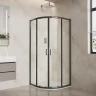 Душевой уголок Aquatek 90x90 AQ.RO.090.1BL профиль Черный матовый стекло прозрачное