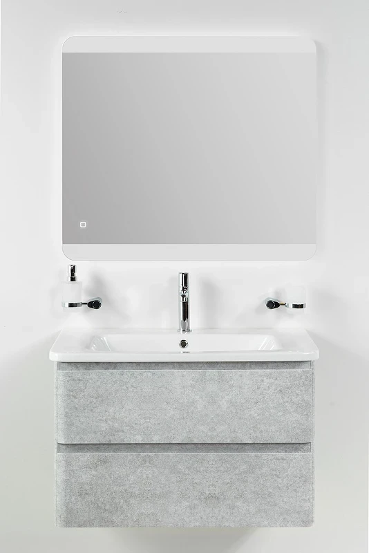 Тумба под раковину BelBagno 80 ALBANO-CER-800-2C-SO-CVG подвесная Cemento Verona Grigio МДФ / ЛДСП