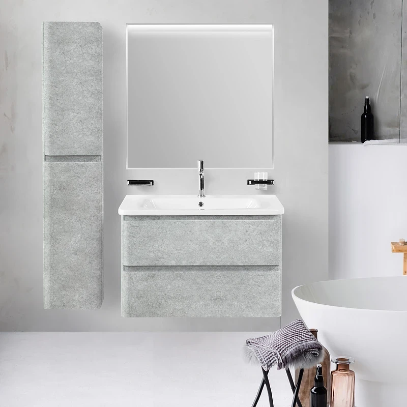 Тумба под раковину BelBagno 80 ALBANO-CER-800-2C-SO-CVG подвесная Cemento Verona Grigio МДФ / ЛДСП