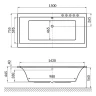 Акриловая ванна Excellent Pryzmat 150x75 WAEX.PRY15.SOFT.CR с гидромассажем