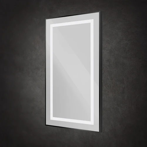 Зеркало BelBagno Kraft 50 SPC-KRAFT-500-900-SENS-NERO с подсветкой Черное с сенсорным выключателем стекло