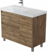 Тумба с раковиной Aquanet Nova Lite 2.0 90 L 365925 цвет Дуб рустикальный