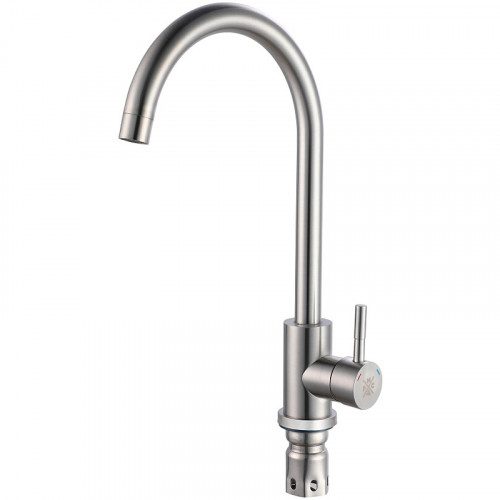 Смеситель для кухни Ростовская Мануфактура Сантехники SUS124-017FL Нержавеющая сталь