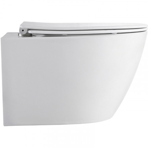 Комплект унитаза с инсталляцией Orange CI07-100W+APB100 с сиденьем Микролифт и клавишей смыва Хром глянцевый фарфор подвесной