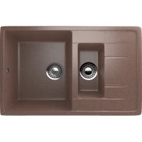 Кухонная мойка Ulgran Classic U-205-307 Терракот искусственный камень (литьевой мрамор) встраиваемый