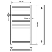 Водяной полотенцесушитель Comfysan Pioli-K W-8 80x40 014278 Белый матовый