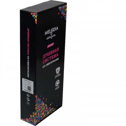 Душевая система Melodia della vita Jazz MSC00107С_bk Черная матовая