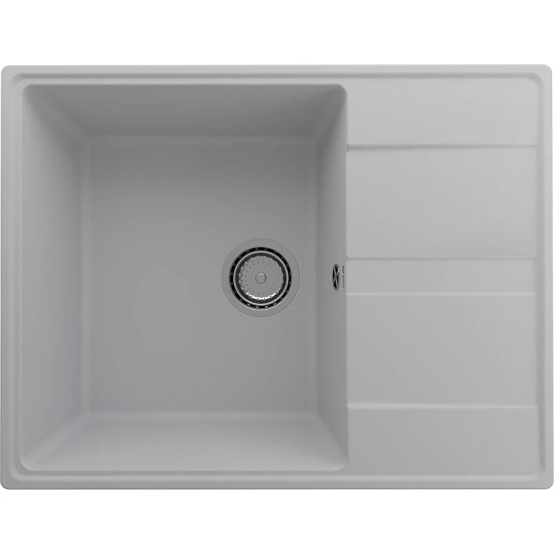 Кухонная мойка Ulgran Quartz Prima 650-04 Платина искусственный камень (литьевой мрамор) встраиваемый