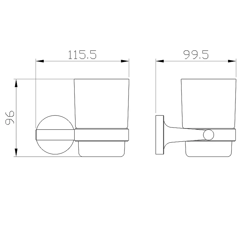 Стакан для зубных щеток Wonzon & Woghand Simple WW-6521-BG цвет Брашированное золото
