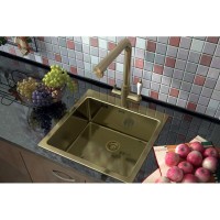 Кухонная мойка ZorG Bronze SZR-51 BRONZE Бронза нержавеющая сталь встраиваемый