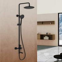Душевая система Vincea Desire VSFS-1D1MB Черная матовая латунь на стену