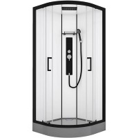 Душевая кабина Black&amp;White Galaxy 8001900 с гидромассажем профиль Черный задняя стенка Белая