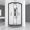 Душевая кабина Black&White Galaxy 8001900 с гидромассажем профиль Черный задняя стенка Белая