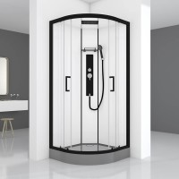 Душевая кабина Black&amp;White Galaxy 8001900 с гидромассажем профиль Черный задняя стенка Белая