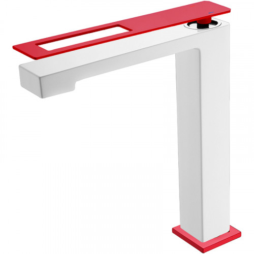 Смеситель для раковины Boheme Q 142-WR Белый Красный латунь