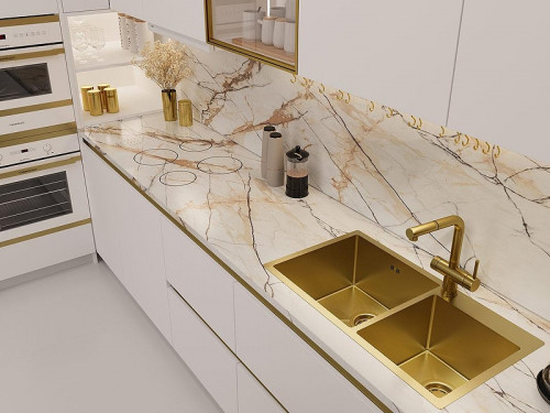 Кухонная мойка Emar PVD 78 EMB-210 PVD цвет Nano Golden