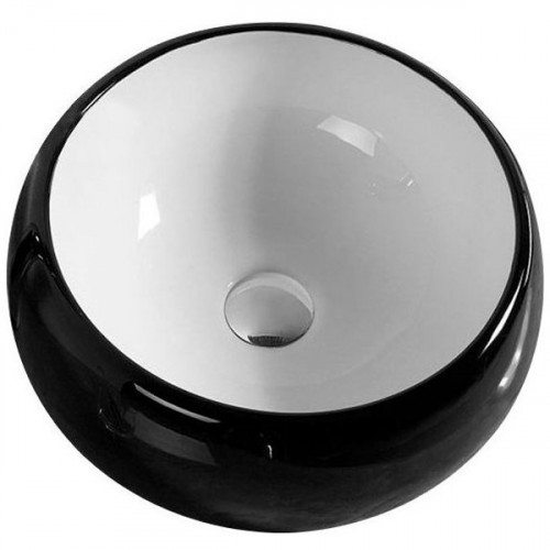 Раковина-чаша CeramaLux 39 5004BW Черная фаянс накладная