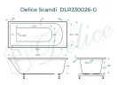 Ванна из искусственного камня Delice Scandi 170х75 DLR330026-G цвет Белый