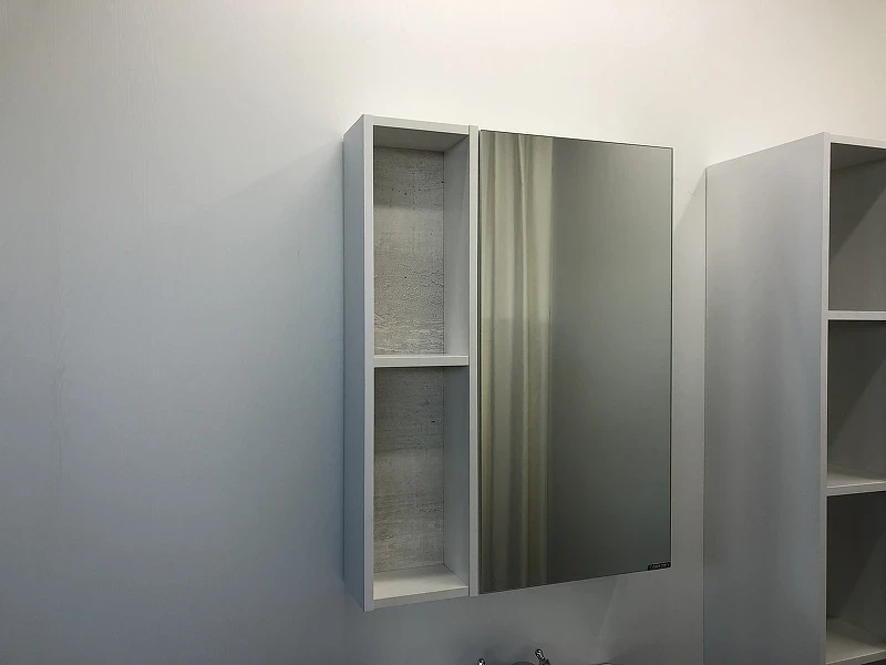 Зеркальный шкаф Comforty Прага 60 00004147599 Дуб белый МДФ / ЛДСП, стекло