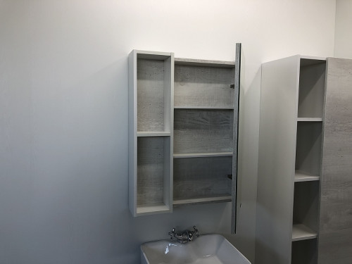 Зеркальный шкаф Comforty Прага 60 00004147599 Дуб белый МДФ / ЛДСП, стекло