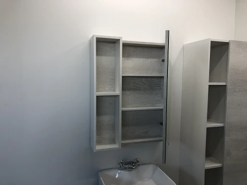 Зеркальный шкаф Comforty Прага 60 00004147599 Дуб белый МДФ / ЛДСП, стекло