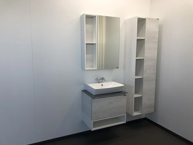 Зеркальный шкаф Comforty Прага 60 00004147599 Дуб белый МДФ / ЛДСП, стекло