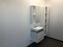 Зеркальный шкаф Comforty Прага 60 00004147599 Дуб белый МДФ / ЛДСП, стекло