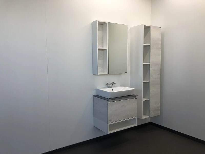 Зеркальный шкаф Comforty Прага 60 00004147599 Дуб белый МДФ / ЛДСП, стекло