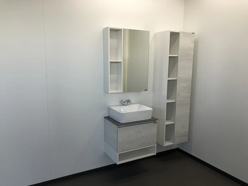 Зеркальный шкаф Comforty Прага 60 00004147599 Дуб белый МДФ / ЛДСП, стекло