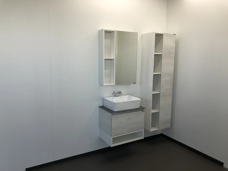 Зеркальный шкаф Comforty Прага 60 00004147599 Дуб белый МДФ / ЛДСП, стекло