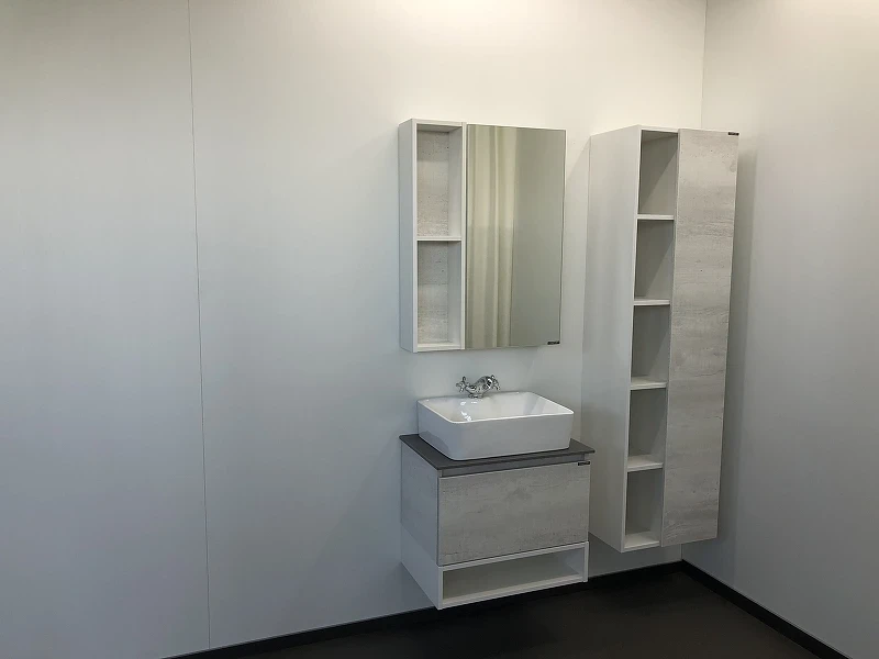Зеркальный шкаф Comforty Прага 60 00004147599 Дуб белый МДФ / ЛДСП, стекло
