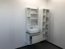 Зеркальный шкаф Comforty Прага 60 00004147599 Дуб белый МДФ / ЛДСП, стекло