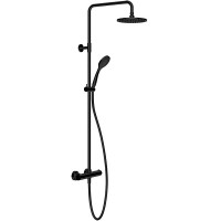 Душевая система Gessi Emporio Shower 35181#299 с термостатом Черный матовый