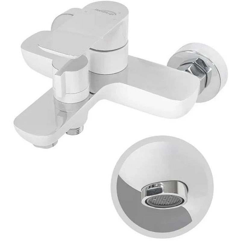 Комплект смесителей Hansberge H7099W Белый Хром