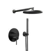 Душевая система Remer X Style X09S02OCFP цвет Черный брашированный хром