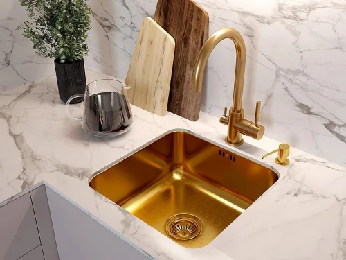 Смеситель для кухни Emar PVD ECB - 3007 PVD цвет Golden