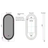 Зеркало Azario Блейк 50 АZ-LED011525 с подсветкой цвет Черный матовый с сенсорным выключателем