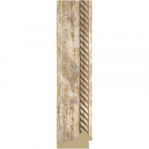 Зеркало Evoform Exclusive 143х58 BY 3537 с фацетом в багетной раме - Прованс с плетением 70 мм стекло