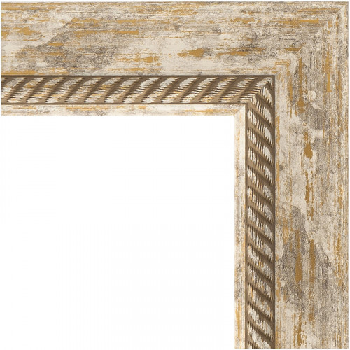 Зеркало Evoform Exclusive 143х58 BY 3537 с фацетом в багетной раме - Прованс с плетением 70 мм стекло