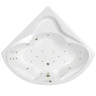 Акриловая ванна Whitecross Konsul 150x150 0110.150150.100.ULTRA.BR цвет Белый с гидромассажем форсунки Бронза