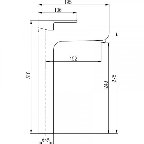 Смеситель для раковины Rav Slezak Vltava VT430.5 Хром латунь