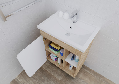 Тумба под раковину 1MarKa Nuvo 60 У76062 Дуб Сонома МДФ / ЛДСП