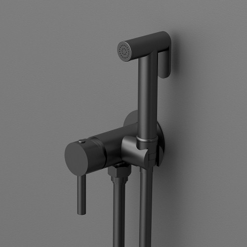 Гигиенический душ со смесителем Vincea VHFW-101MB Черный матовый латунь встраиваемый