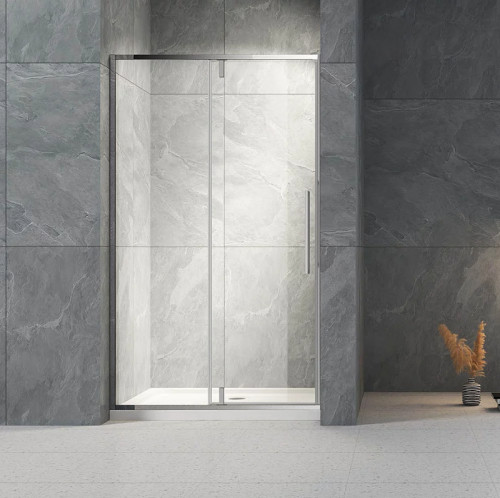 Душевая дверь Veconi Vianno VN-34 120 VN34-120-01-C7 профиль Хром стекло прозрачное