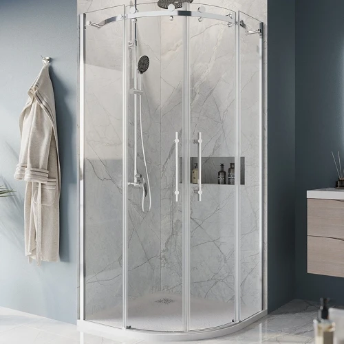 Душевой уголок BelBagno Marino 90x90 MARINO-R-2-90-C-Cr профиль Хром стекло прозрачное