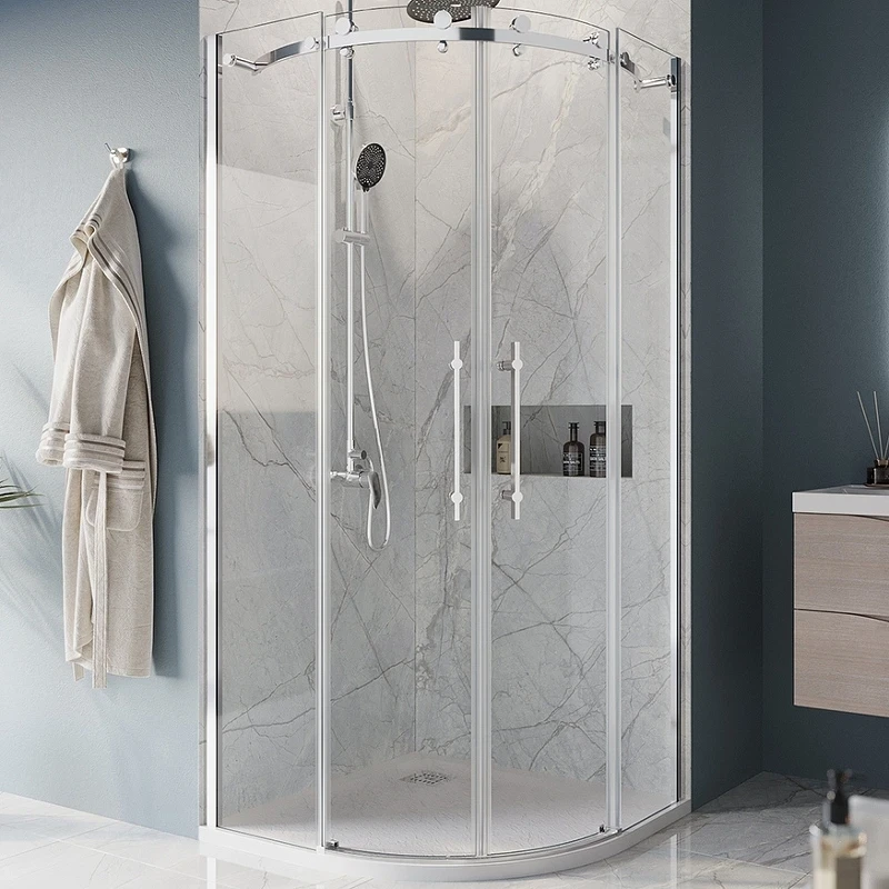 Душевой уголок BelBagno Marino 90x90 MARINO-R-2-90-C-Cr профиль Хром стекло прозрачное